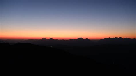 Download Wallpaper 1920x1080 Hills Mountains Silhouettes Dusk Full