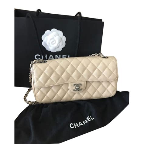 Chanel Handbag Handbags Leather Cream Ref44829 Joli Closet