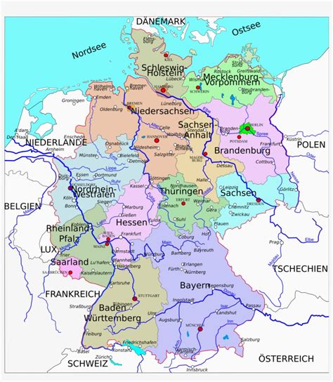 Big Image Map Of The Regions Of Germany 1695x2400 Png Download Pngkit