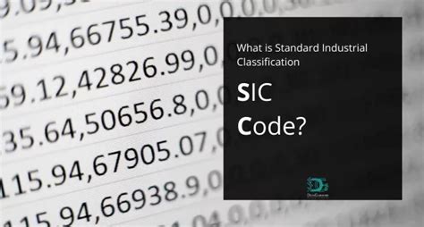 What Is Standard Industrial Classification Sic Code