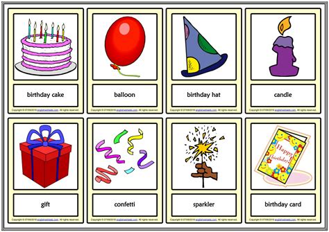 Solution Birthdays Vocabulary Esl Printable Learning Cards For Kids
