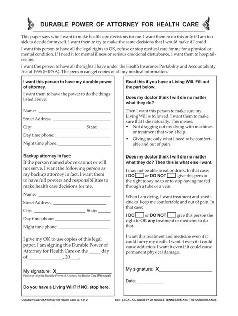 The Durable Power Of Attorney Health Care And Finances Form Fill Out And Sign Printable PDF
