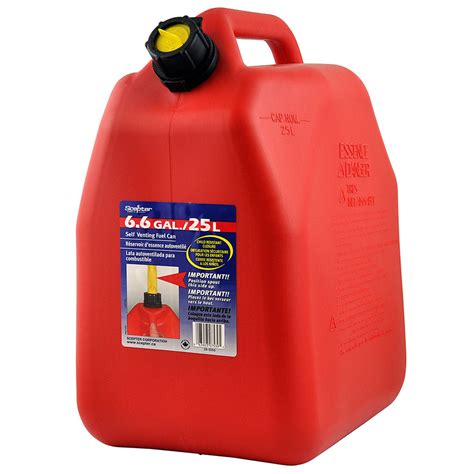 Ga Spares Scepter Plastic Fuel Can W Pourer Red 25l