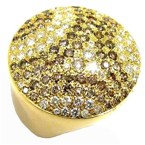 cartier pave diamond gold ring at 1stdibs