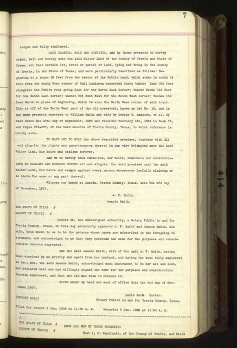 Travis County Deed Records: Deed Record 414 - Page 7 - The Portal to
