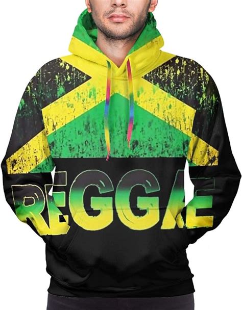 hooded sweatshirts casual graphic jamaica flag cotton hoodies pullover hooded