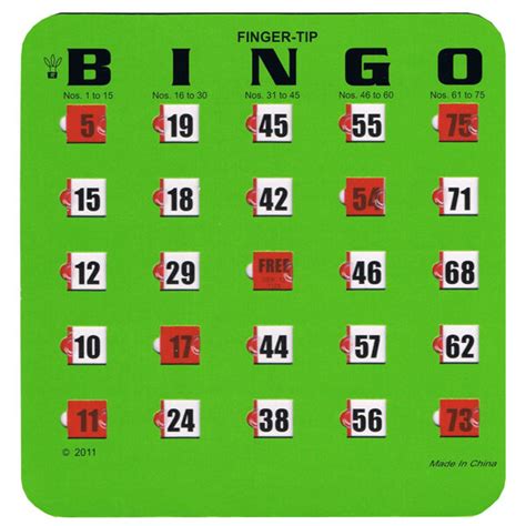 Easy Read Bingo Cards With Finger Tips 10 Cards Low Vision Large