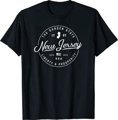 Amazon Com New Jersey T Shirt Us State Travel Vacation Shirts Nj Usa