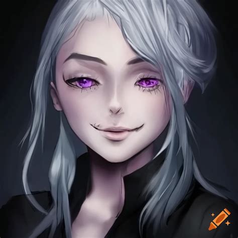 Manga Psychopath Girl With White Hair And Violet Eyes