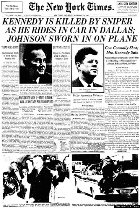 How The Worlds Newspapers Reported Jfks Assassination Huffpost