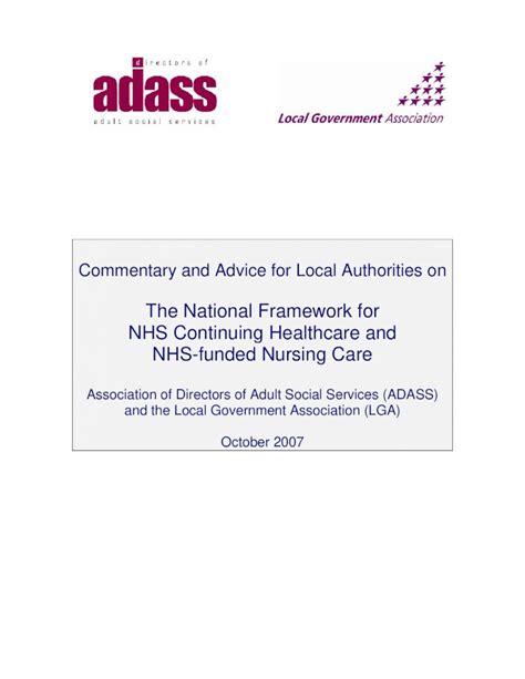 Pdf The National Framework For Nhs Continuing Continuing