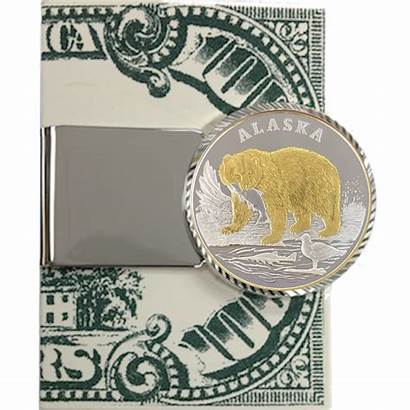 Grizzly Money Clip Oz Medallion Bear