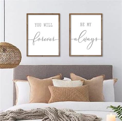 Bedroom Wall Decor You Will Forever Be My Always Wall Etsy Bedroom