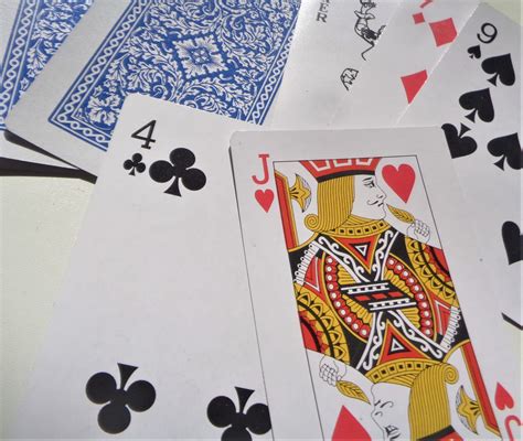 Jumbo Playing Cards Full Deck Of Cards In Blue And White From Etsy