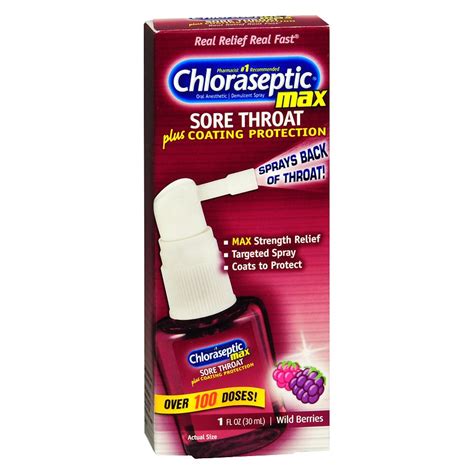 Chloraseptic Max Sore Throat Relief Spray Berry Walgreens
