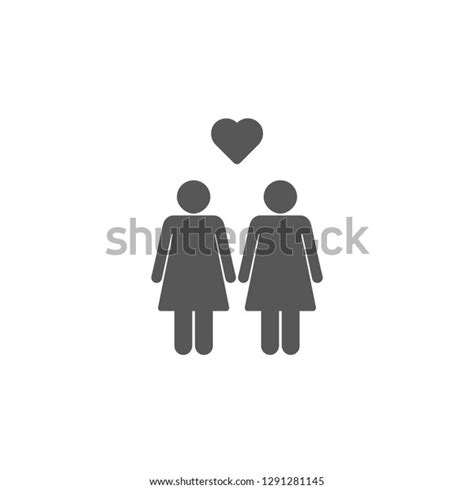 pair lovers two girls lesbians icon stock vector royalty free 1291281145 shutterstock