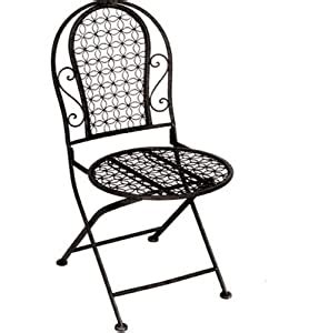 Vidaxl 2 pcs bistro chairs outdoor patio dining chairs white cast aluminium. Outdoor Black Metal Folding Bistro/ Garden Chair: Amazon ...