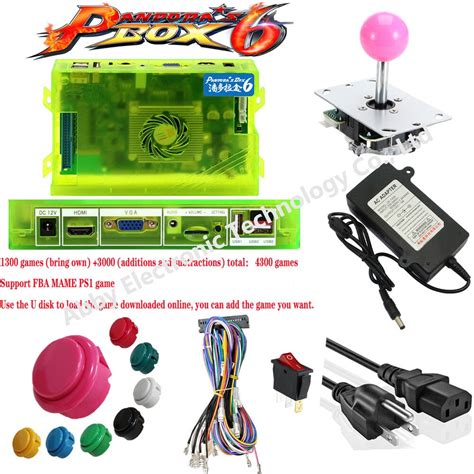1300 In 1 Pandora Box 6 Diy Arcade Game Machine Kit With Power Supply