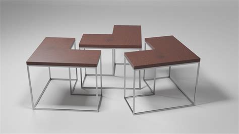 Design Table Set 3d Model Cgtrader