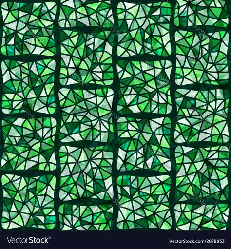Green Stained Glass Window Royalty Free Vector Image