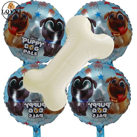 5pcslot Puppy Dog Pals Helium Balloons Brothers Bone Air Globos