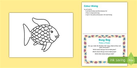 Free Colour Mixing Busy Bag Prompt Card And Resource Pack To Support