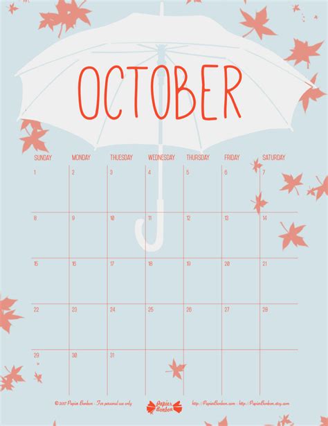 October Free Printable Calendar Enjoy Great Deals And Discounts On An