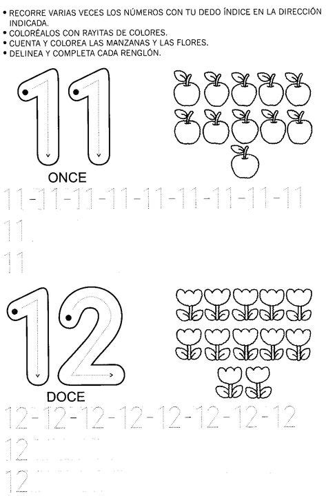 16 Ideas De Números 11 Al 20 Actividades De Matemáticas Preescolares