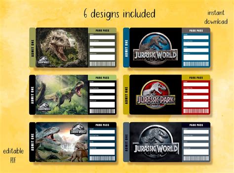 Jurassic World Surprise Ticket Universal Studios Trip Tickets