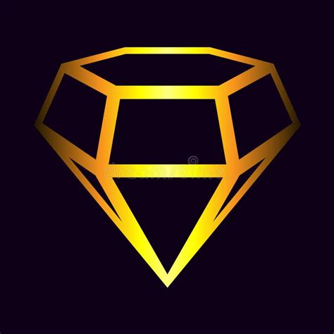 Logotipo Del Diamante Del Oro Ilustración Del Vector Ilustración De