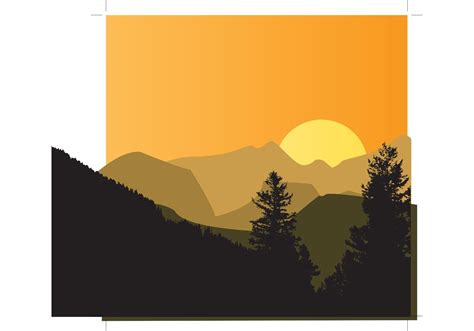 Get Mountain Sunset Wallpaper Vector Now