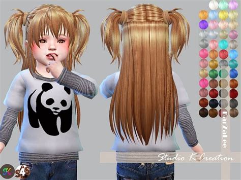 Studio K Creation Animate Hair 73 Hina Toddler Sims 4 Hairs Sims