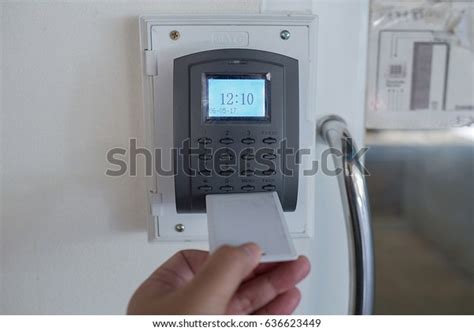 Electronic Key Finger Scan Access Control Stock Photo 636623449