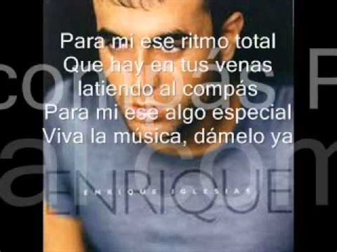 Enrique Iglesias Ritmo Total Piano Con Letra YouTube