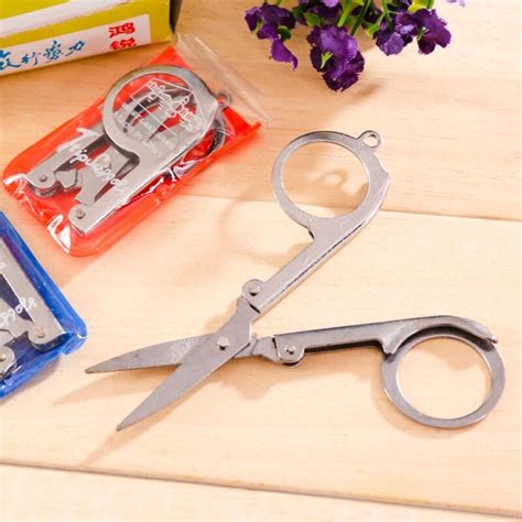 portable folding stainless steel scissors mini folded scissors for travel home sewing stitching