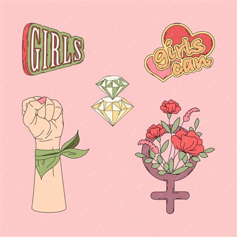 Free Vector Collection Of Girl Power Vectors