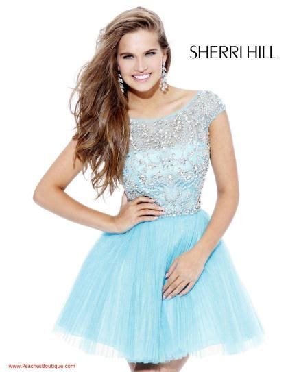 Sherri Hill Short Prom Dresses Peaches Boutique Blue Homecoming