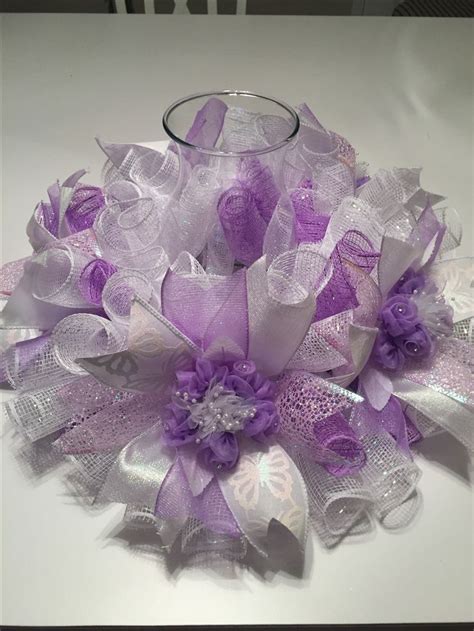 Pin By Jean Riley On My Mesh Centerpieces Deco Mesh Crafts Mesh