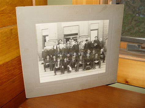 Clay County Spencer Iowa men Cabinet Lrg. Photograph
