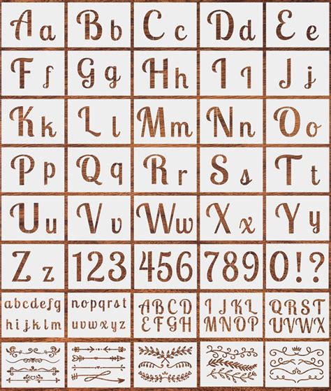 Buy 4inch Letter Stencils Alphabet Stencils For Painting On Wood 2inch