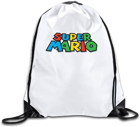 Children Super Mario Brosmario Bros Drawstring Backpack