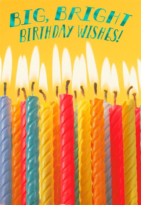 colorful candles bright wishes birthday card greeting cards hallmark