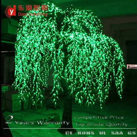 Solar Garden Lighted Artificial Indoor Outdoor Led Weeping Willow