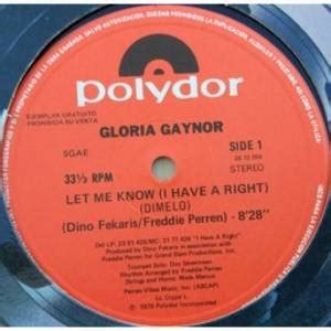 Let Me Know I Have A Right Von Gloria Gaynor