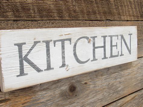 Kitchen Sign White Reclaimed Rustic Wood Rustic Kitchen Decor Etsy