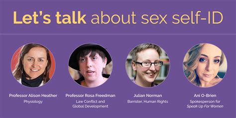 ‘lets Talk About Sex Self Id Speech Given At Speak Up For Women