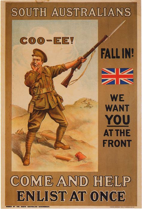 Coo Ee World War 1 Recruiting Poster State Library Of South Australia