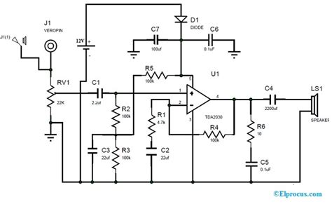 Audio Amplifier Circuit Diagram Using Ic Tda2030 Wiring Diagram And