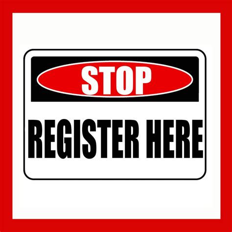 Registration Areafall In Line Sign Laminatedpvcsticker Shopee
