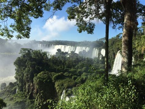 The Largest Waterfall In The World Iguazu Falls Argentina Side Stock